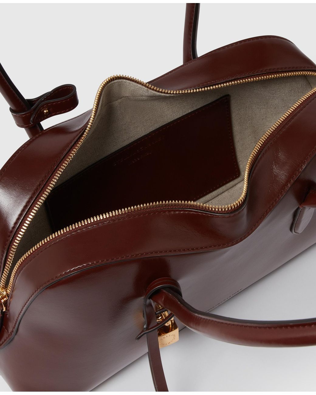 Stella McCartney Brown Stella Ryder Patent Shoulder Bag