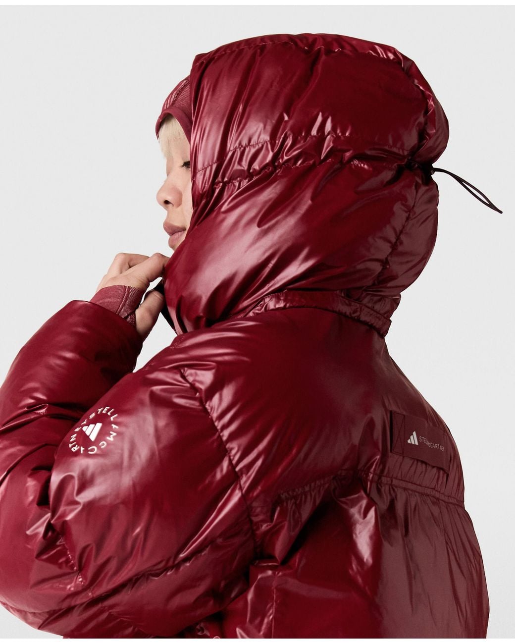 Stella McCartney Red Truenature Short Padded Coat