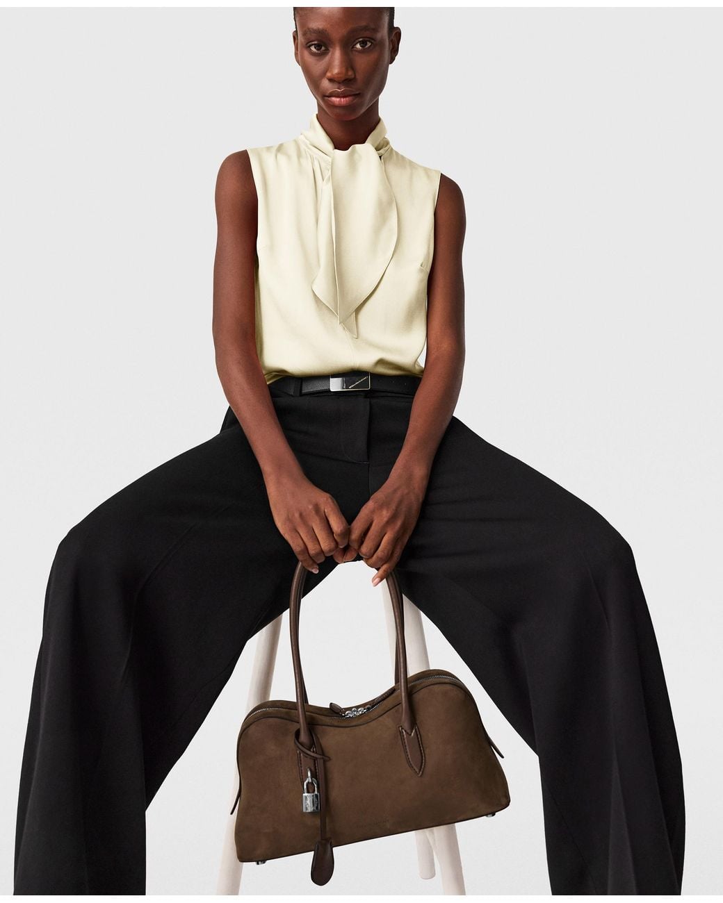 Stella McCartney Brown Ryder Suede Shoulder Bag