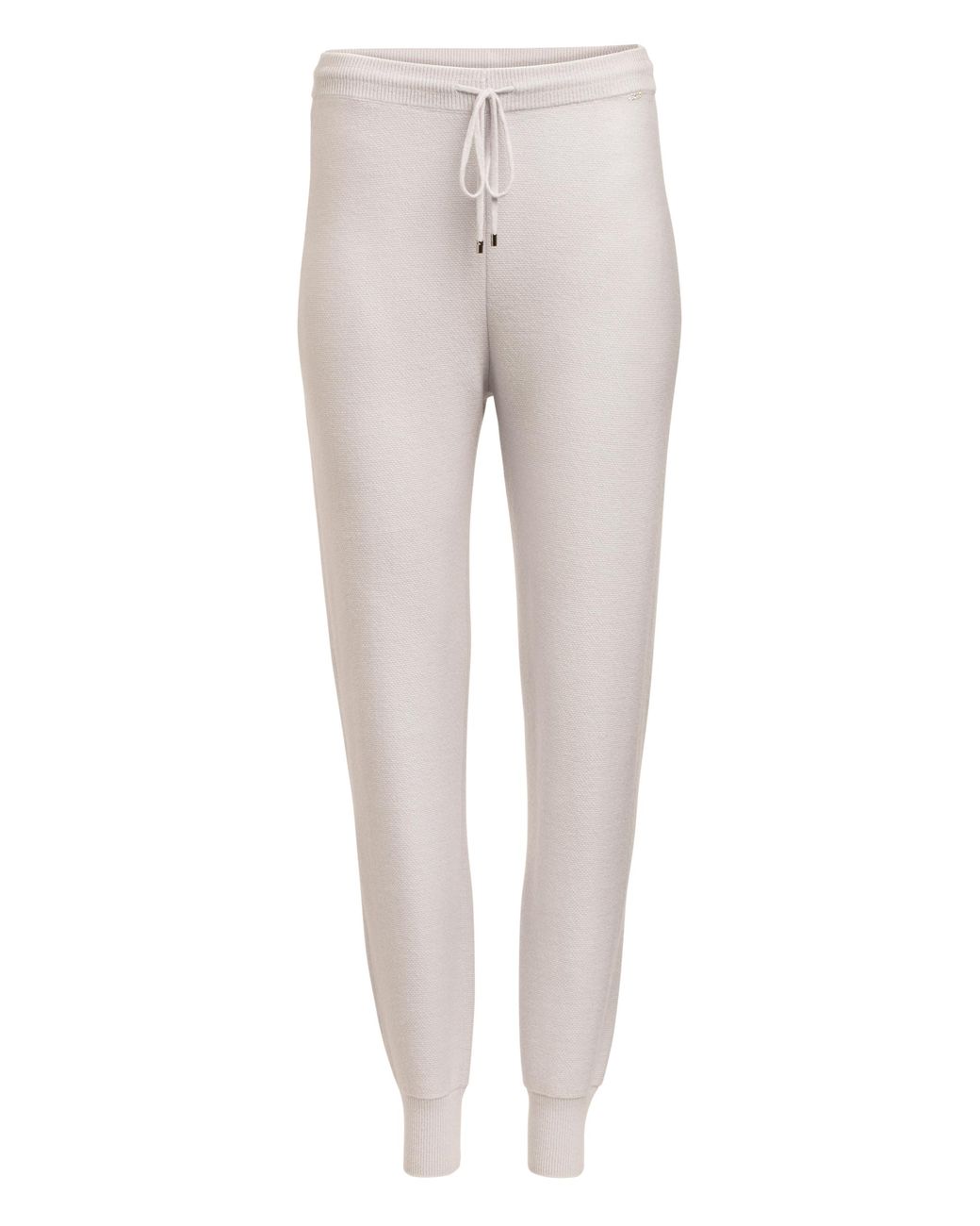 St. John Cashmere Float Jacquard Knit Cropped Pant W/ Drawstring ...