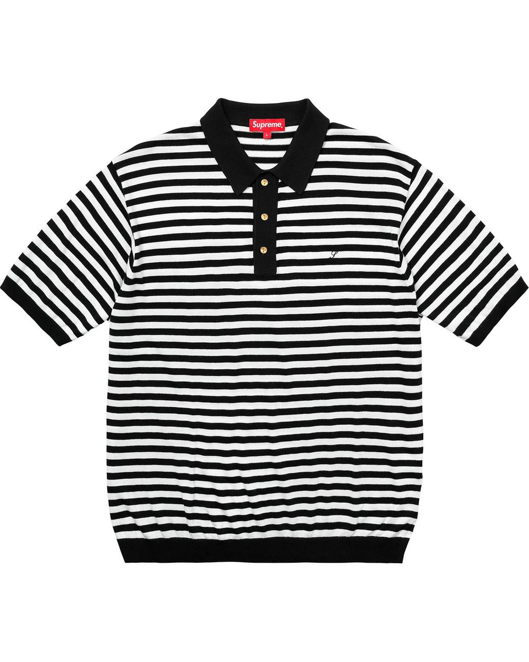 black and white striped supreme shirt