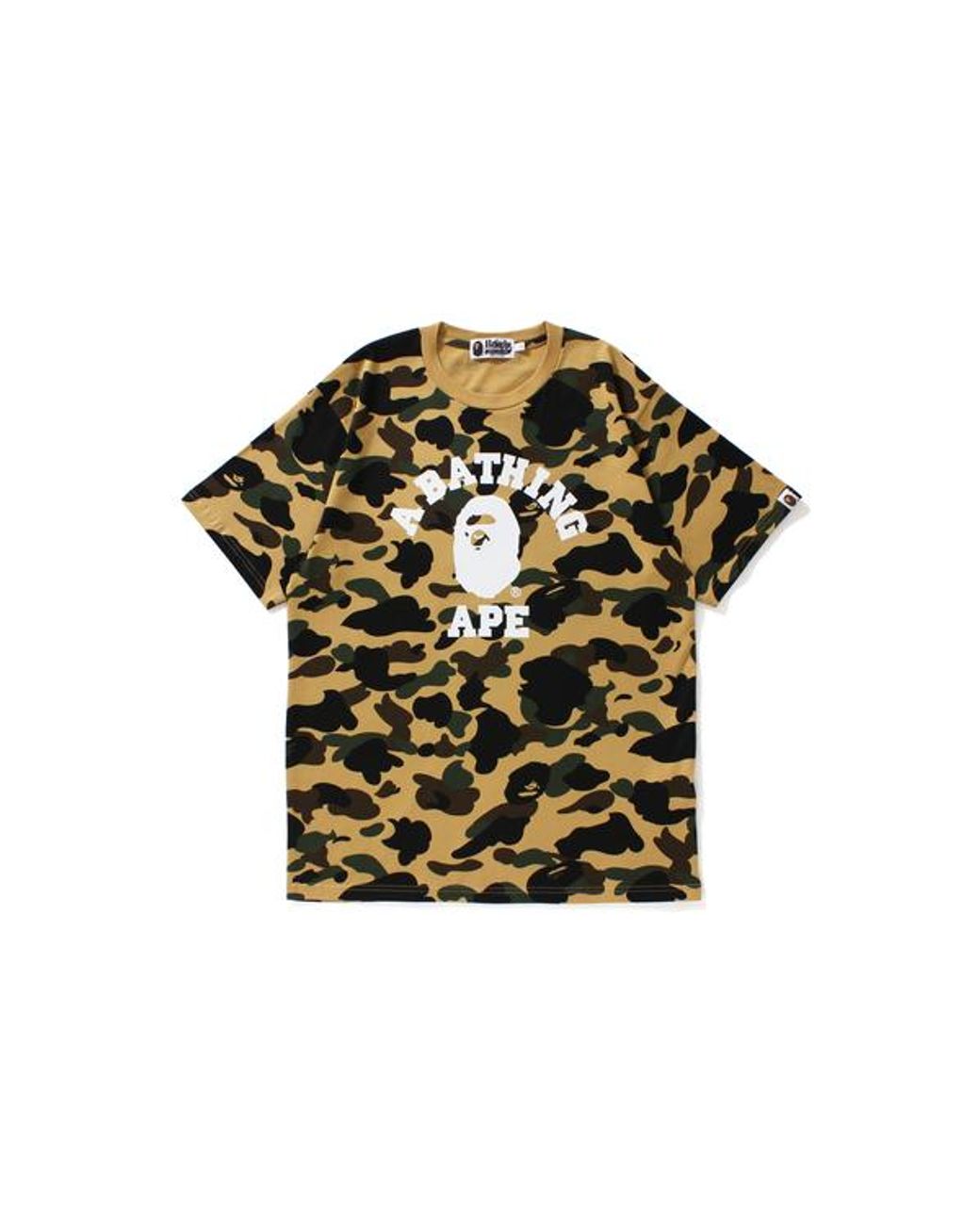 A Bathing Ape 1st Camo College Tee in Yellow Camo (Yellow) for Men - Lyst