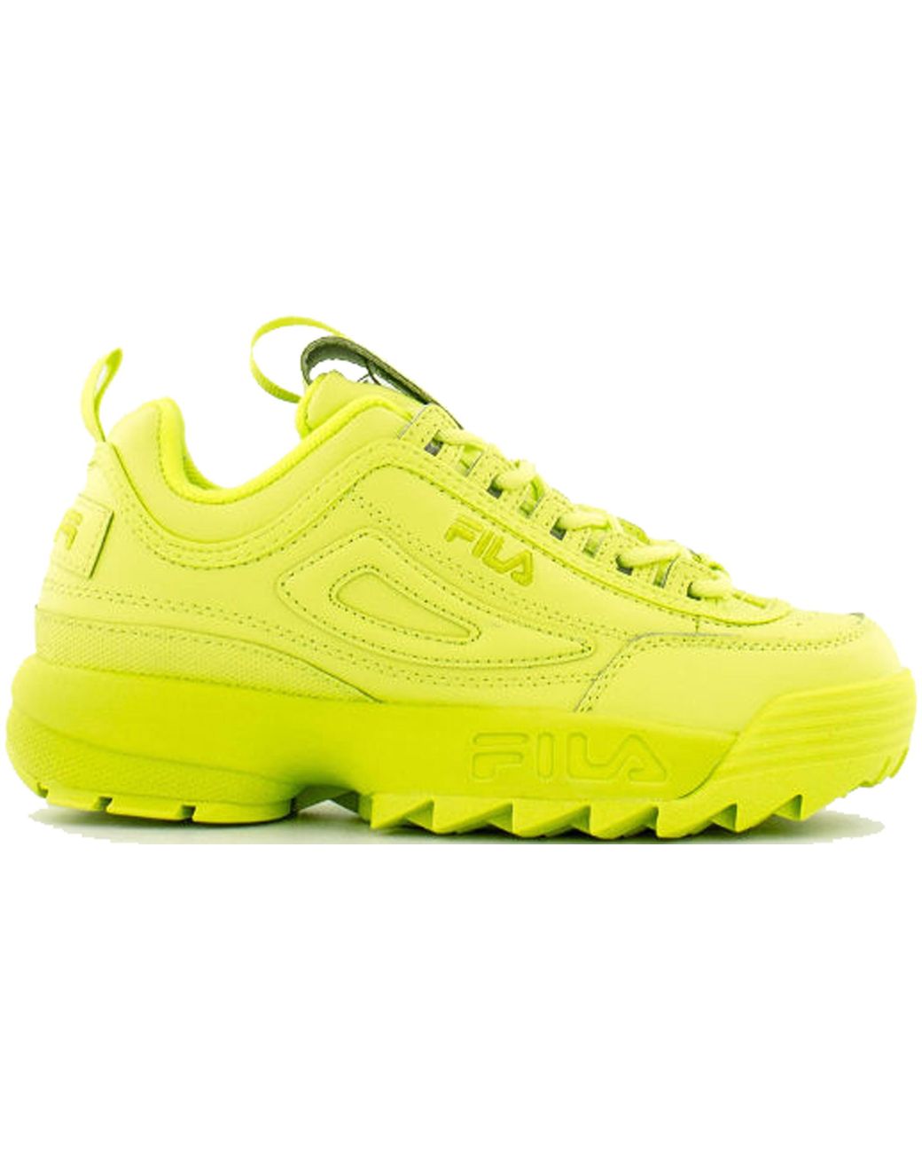 fila neon green shoes