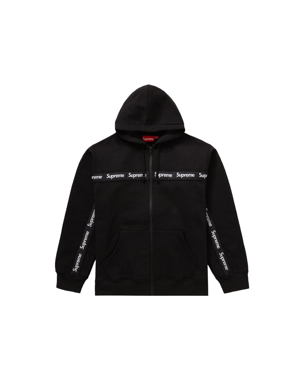 text stripe hooded sweatshirt