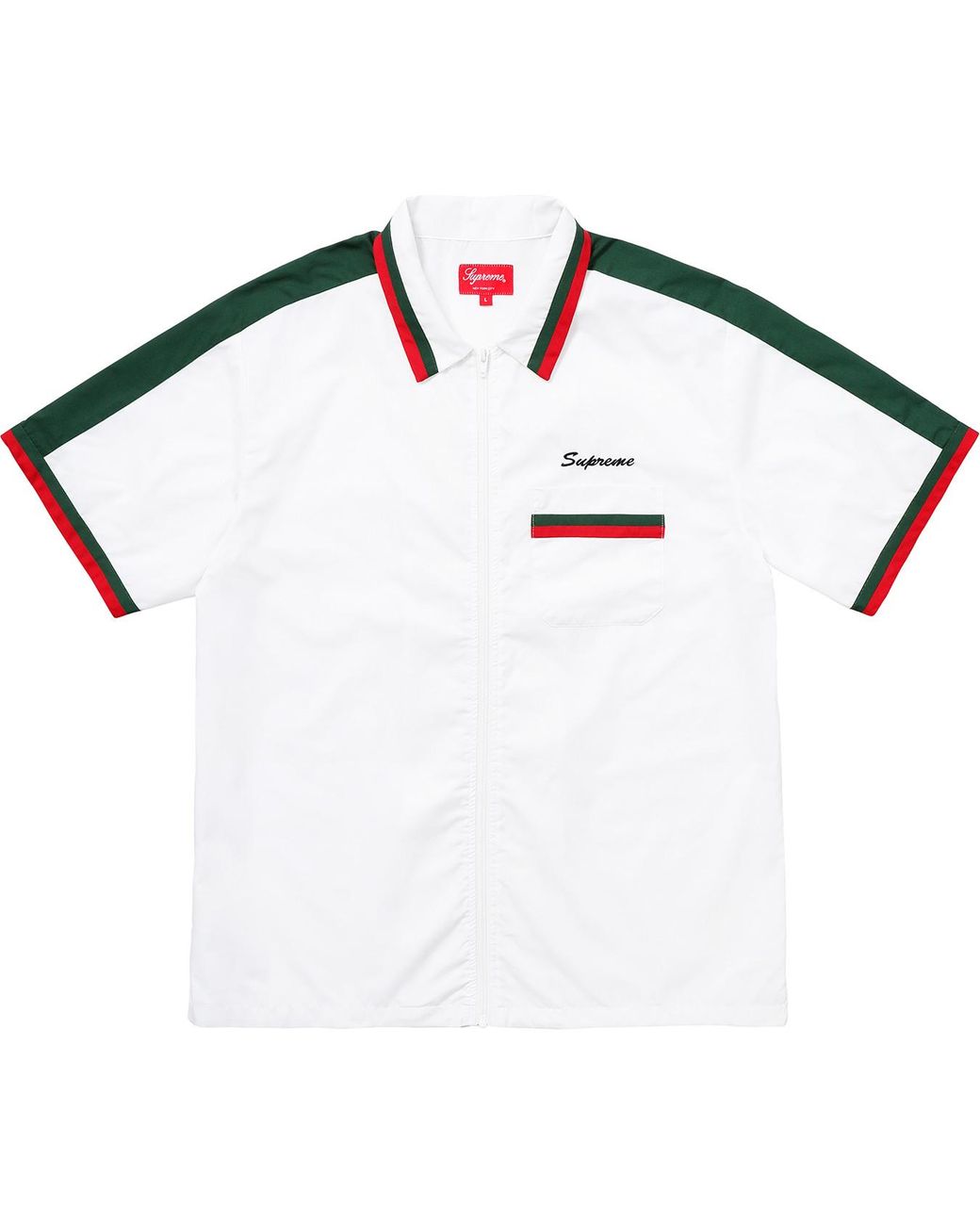supreme zip up shirt