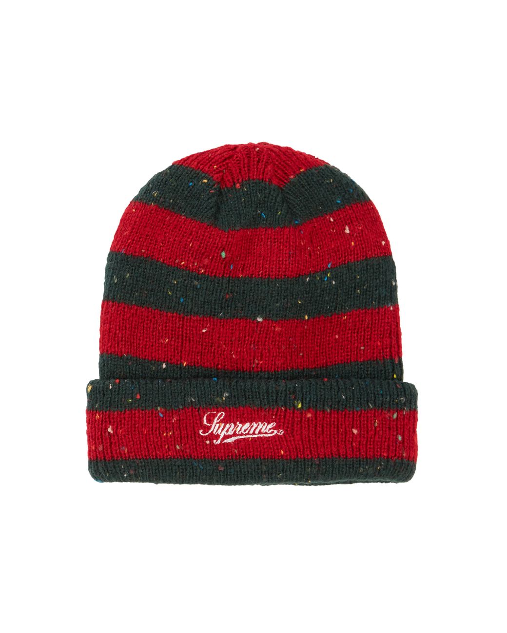 supreme stripe speckle beanie