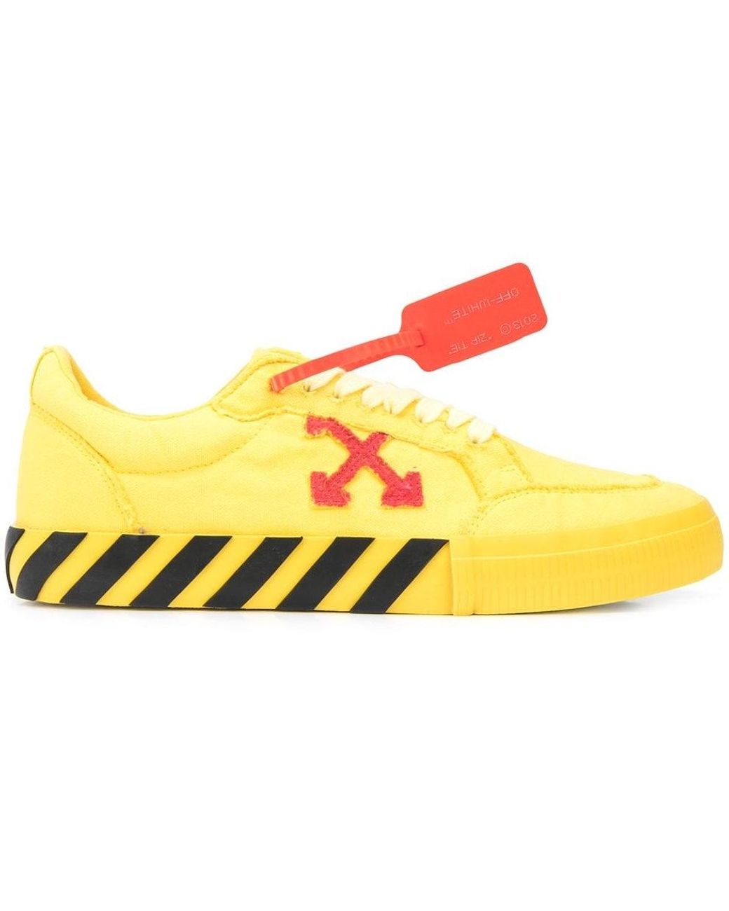 Off-White c/o Virgil Abloh Canvas Vulcanized Low Top Sneakers in Yellow ...