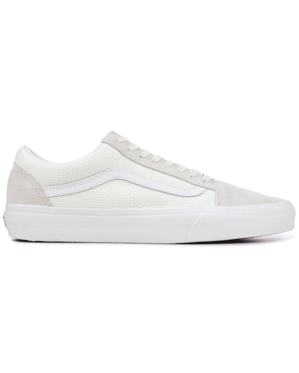 vans old skool woven check marshmallow