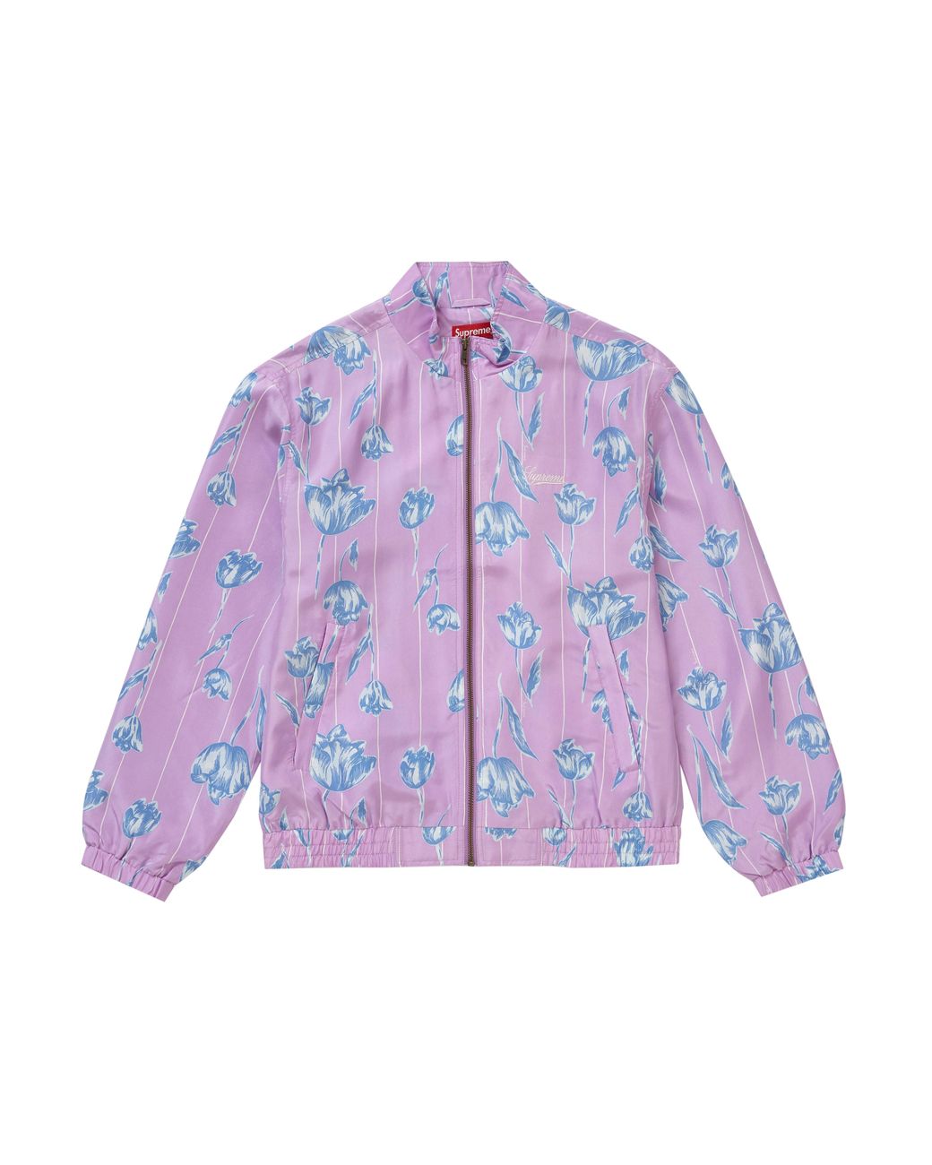 supreme floral silk track jacket