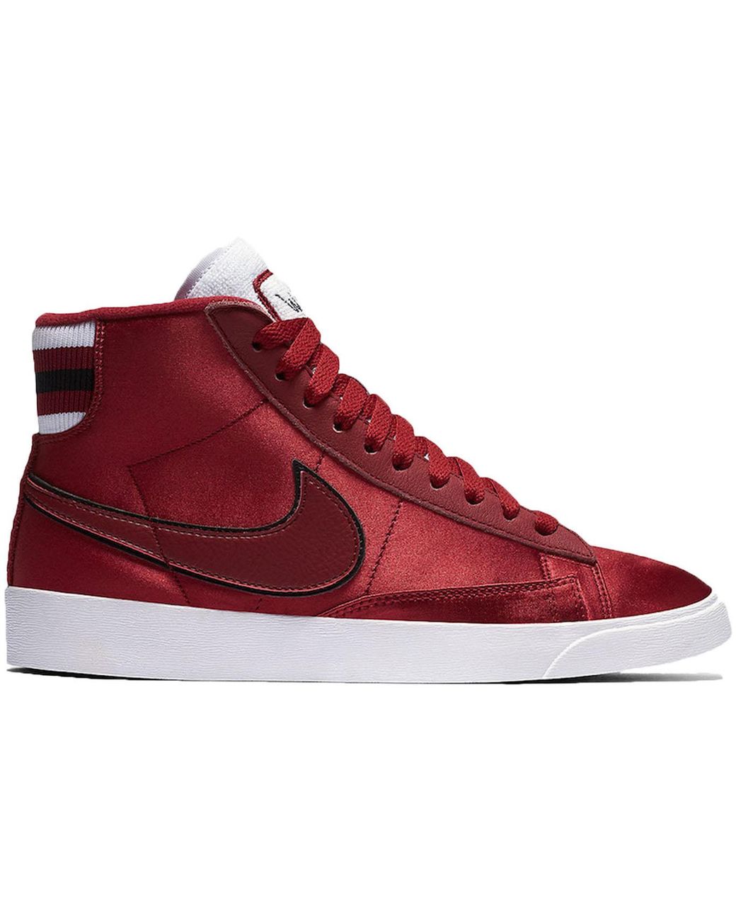 nike blazer mid white blackened blue red crush