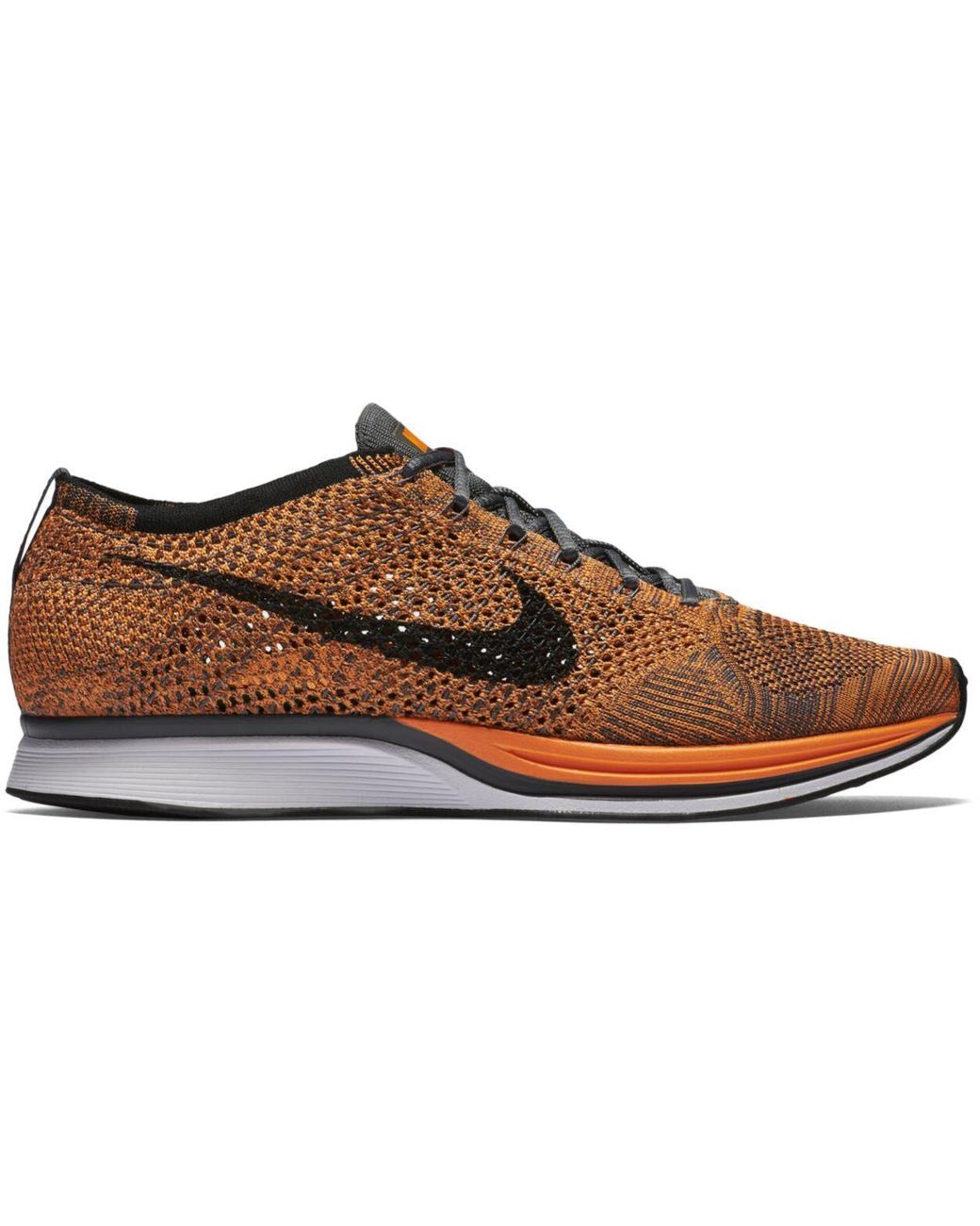 nike flyknit racer mens orange