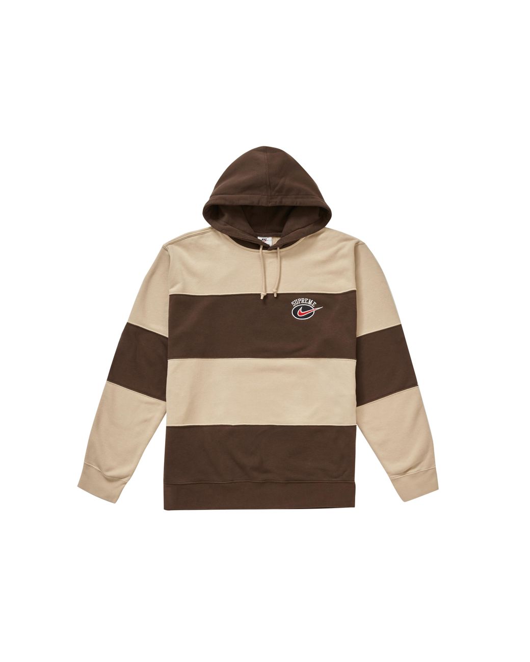 supreme nike stripe hooded sweatshirt