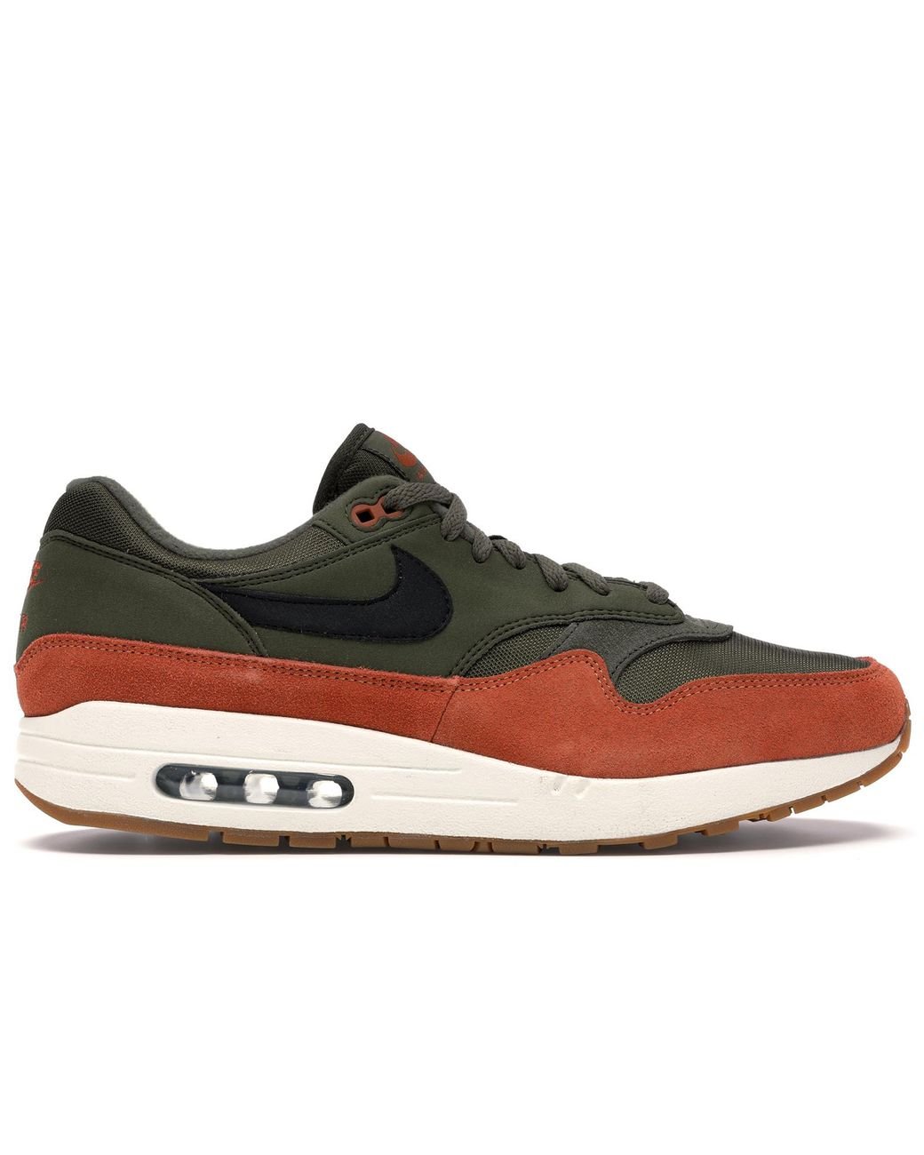 nike air max 1 olive canvas dark russet