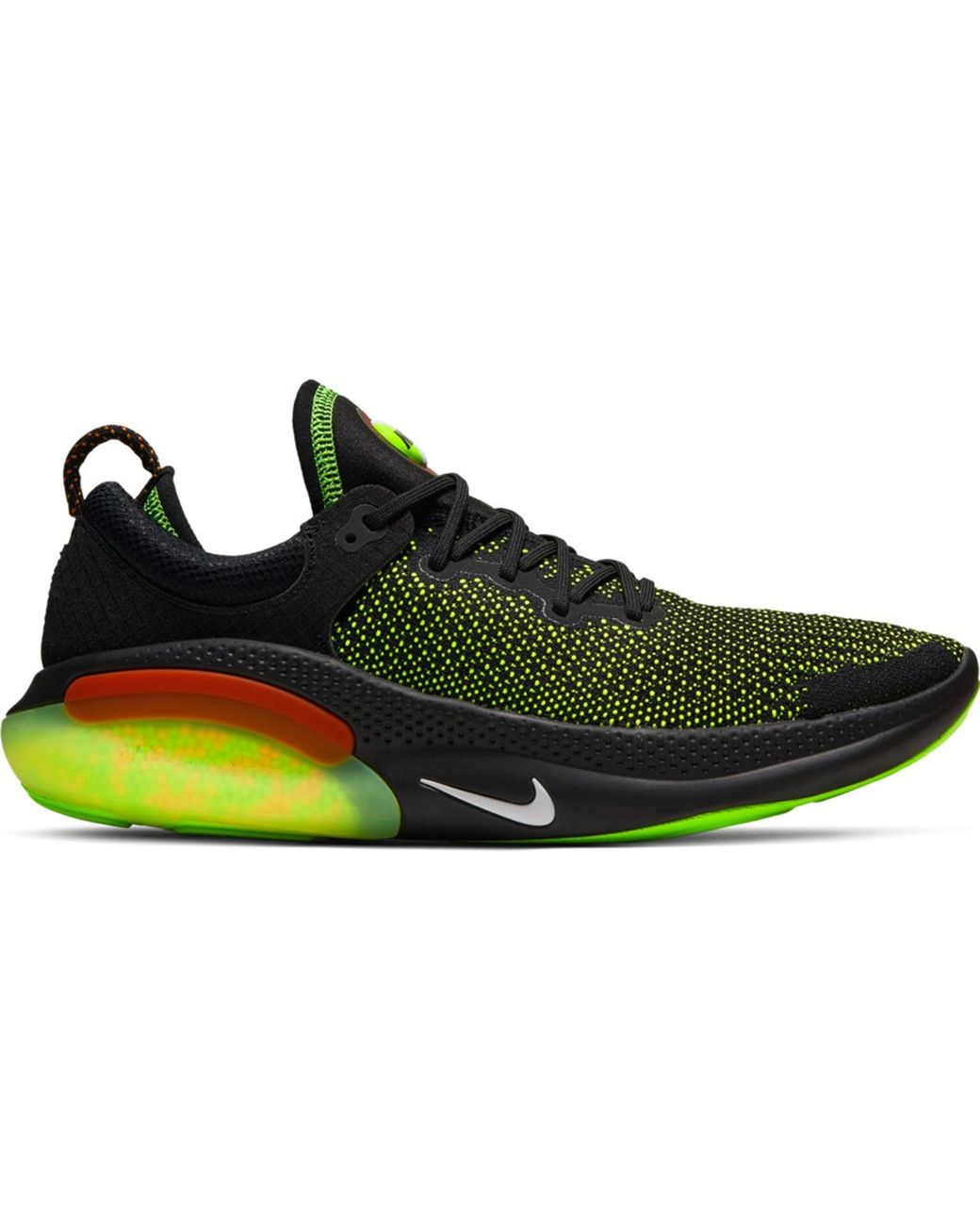 nike joyride run flyknit black electric green