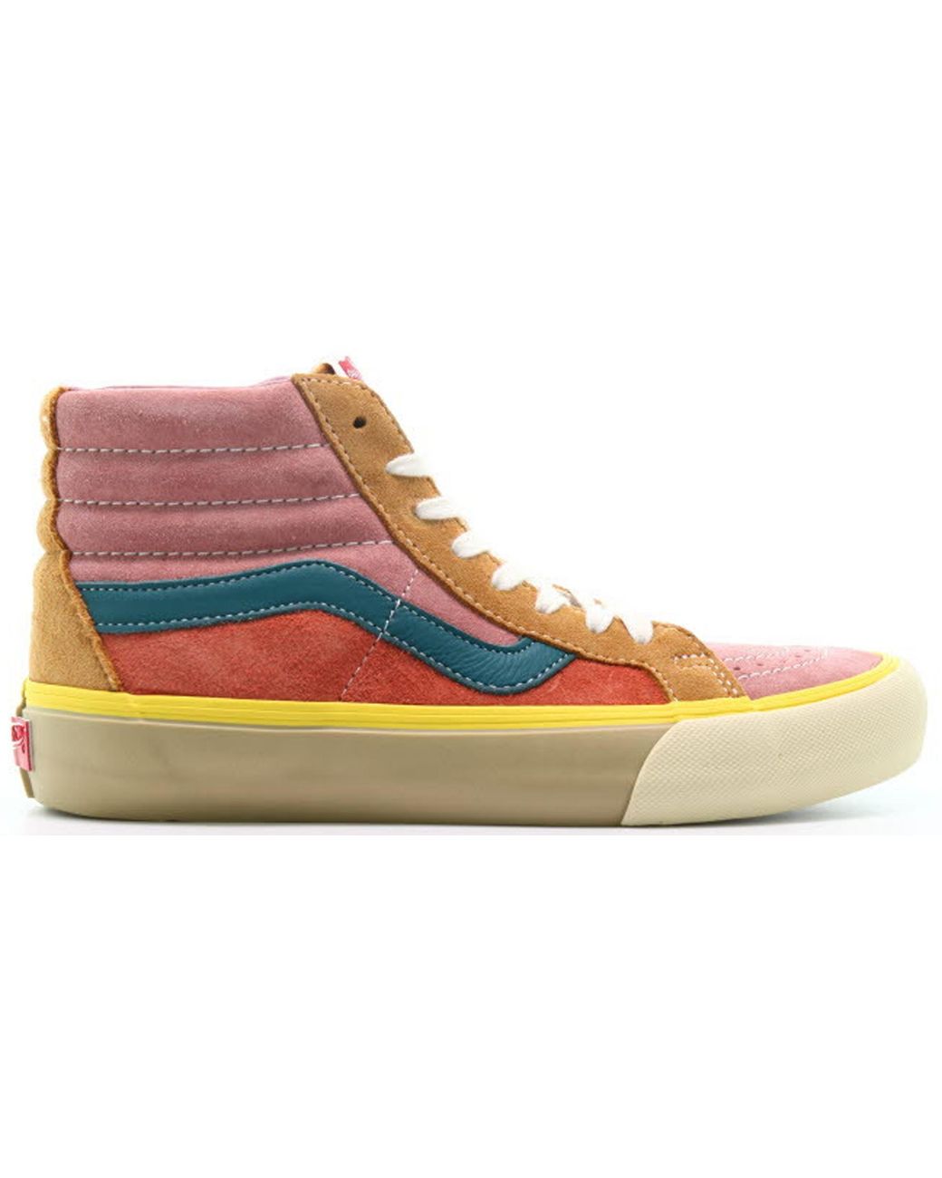 multicolored high top vans