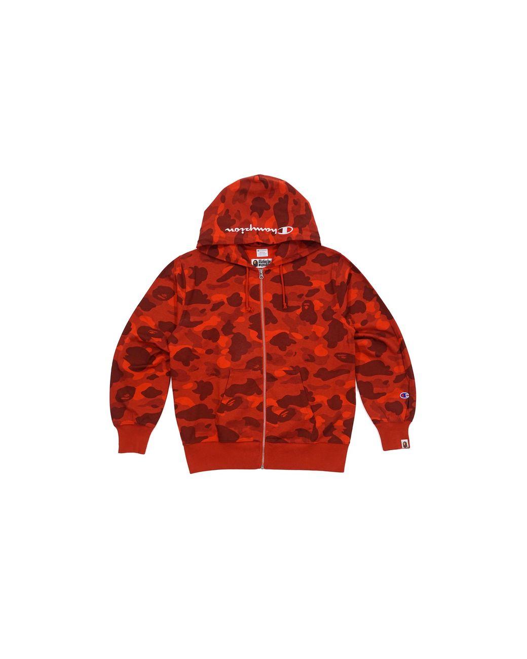 a bathing ape red hoodie