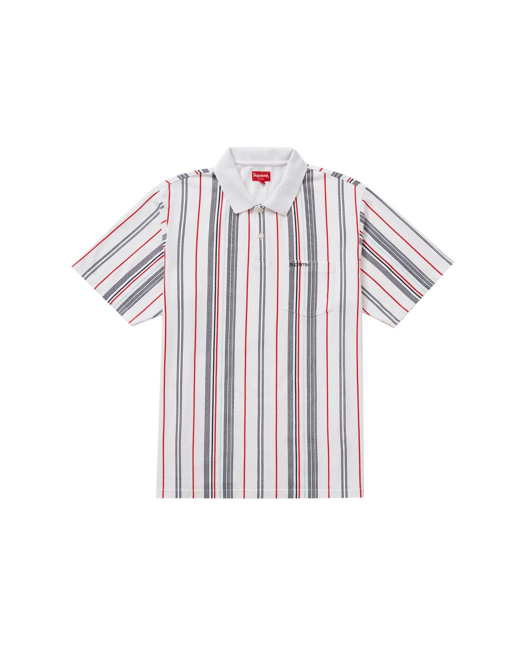 supreme vertical stripe polo