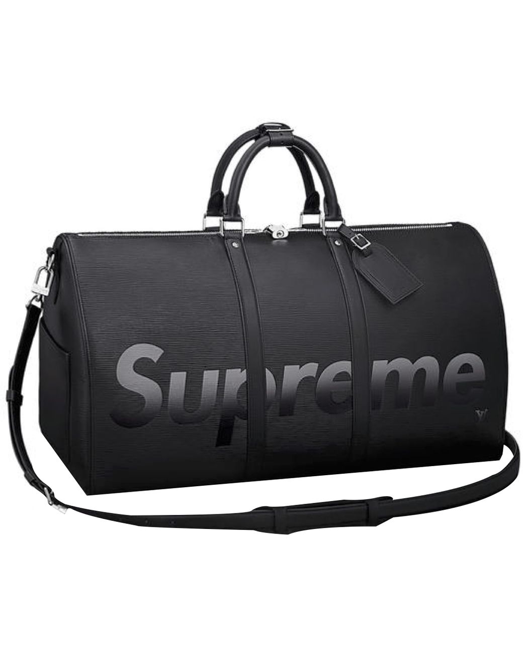 supreme louis vuitton keepall black