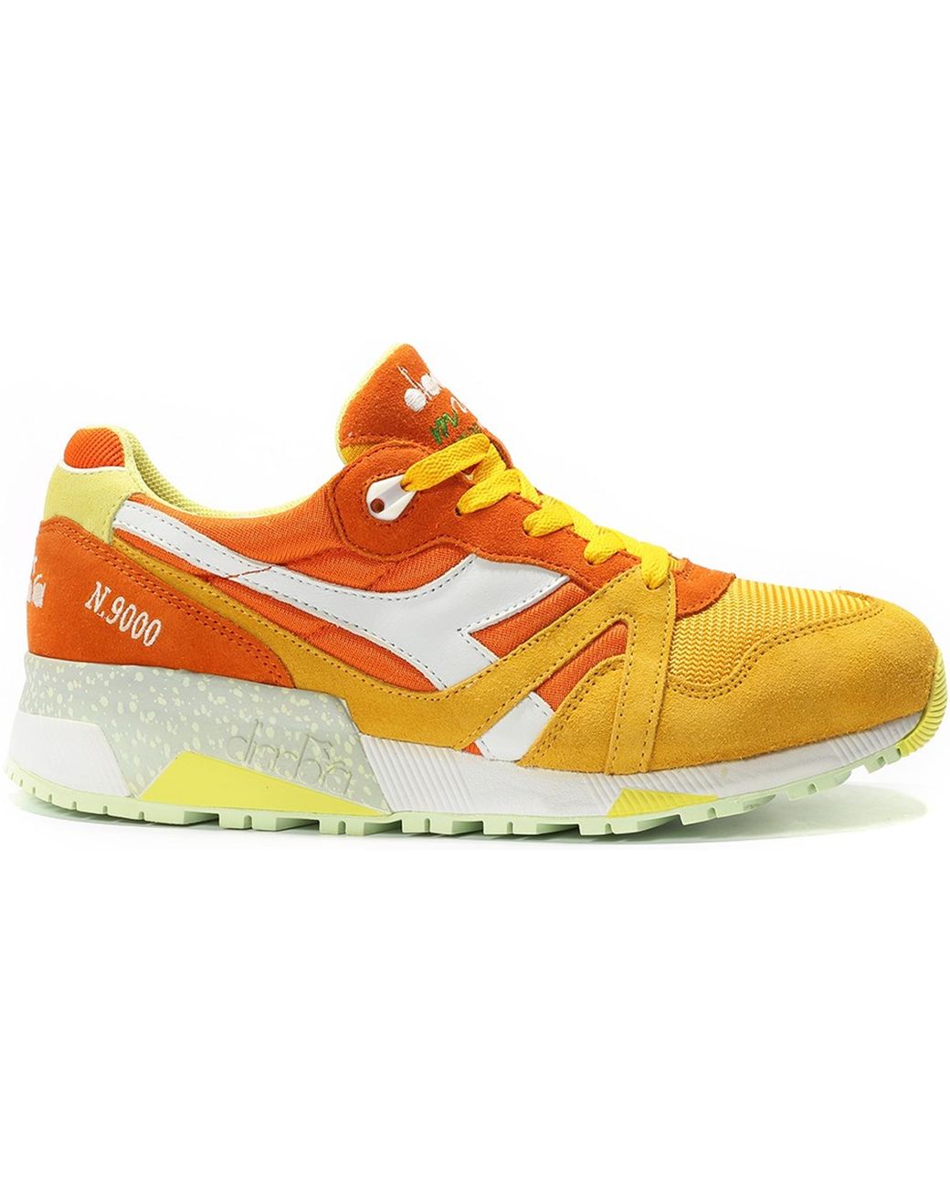 diadora n9000 white green orange