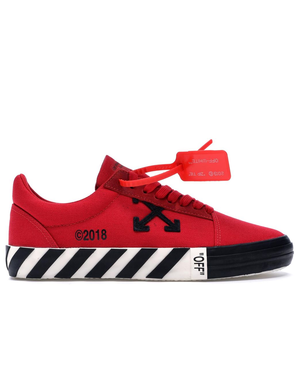 off white vulc low top red