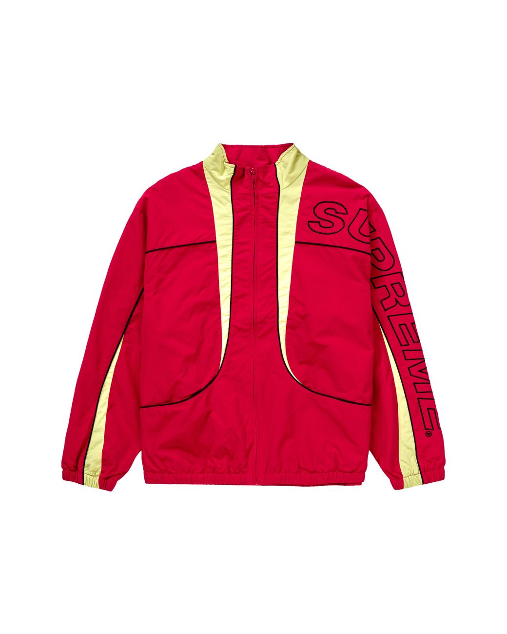 supreme piping track jacket red
