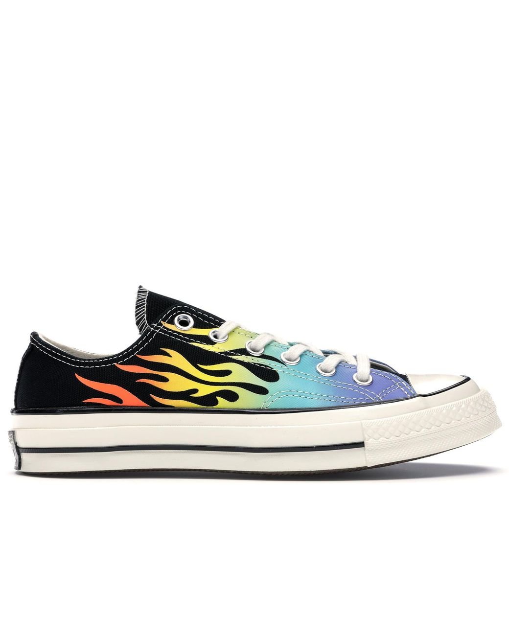 Men's Blue Chuck Taylor All star 70s Ox Flaming Archive Print Men's Blue Chuck Taylor All star 70s Ox Flaming Archive Print