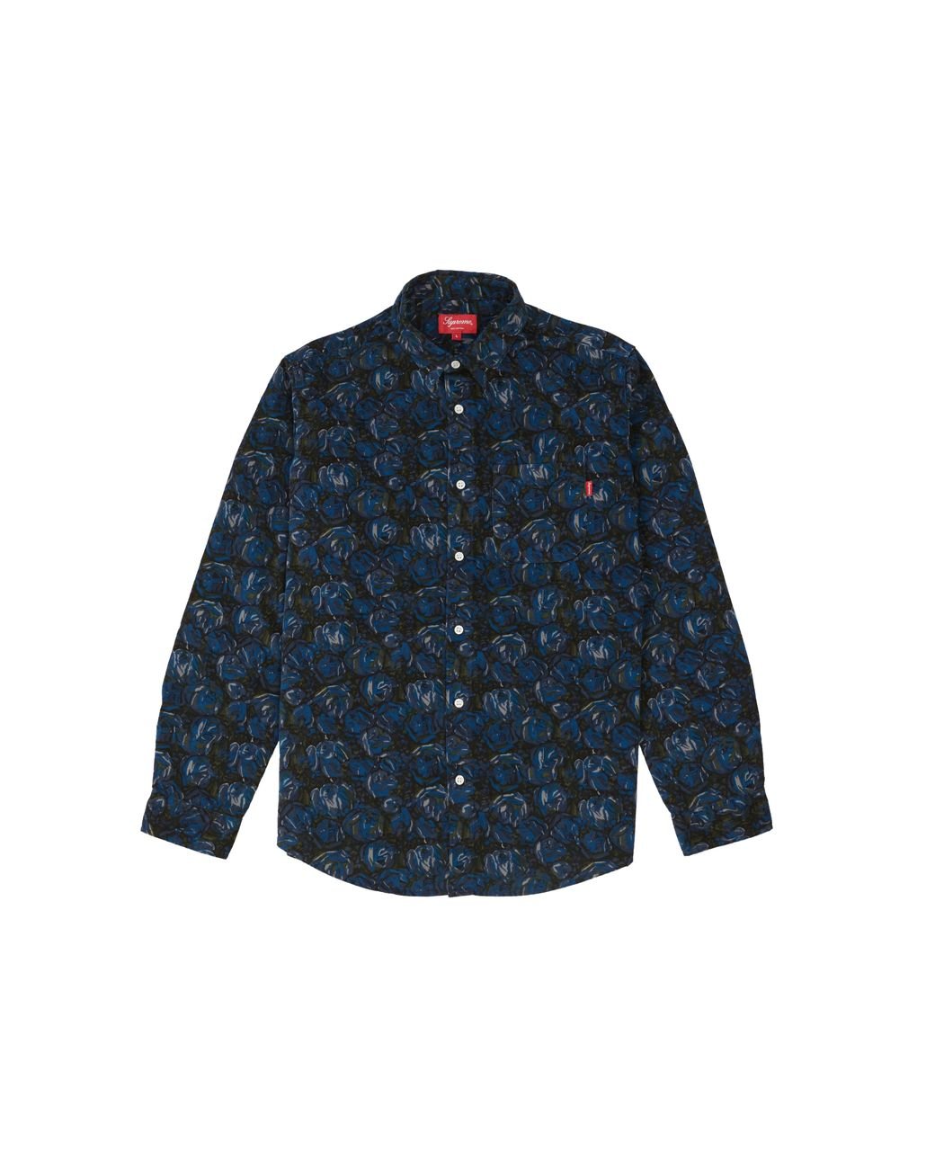 supreme roses corduroy shirt