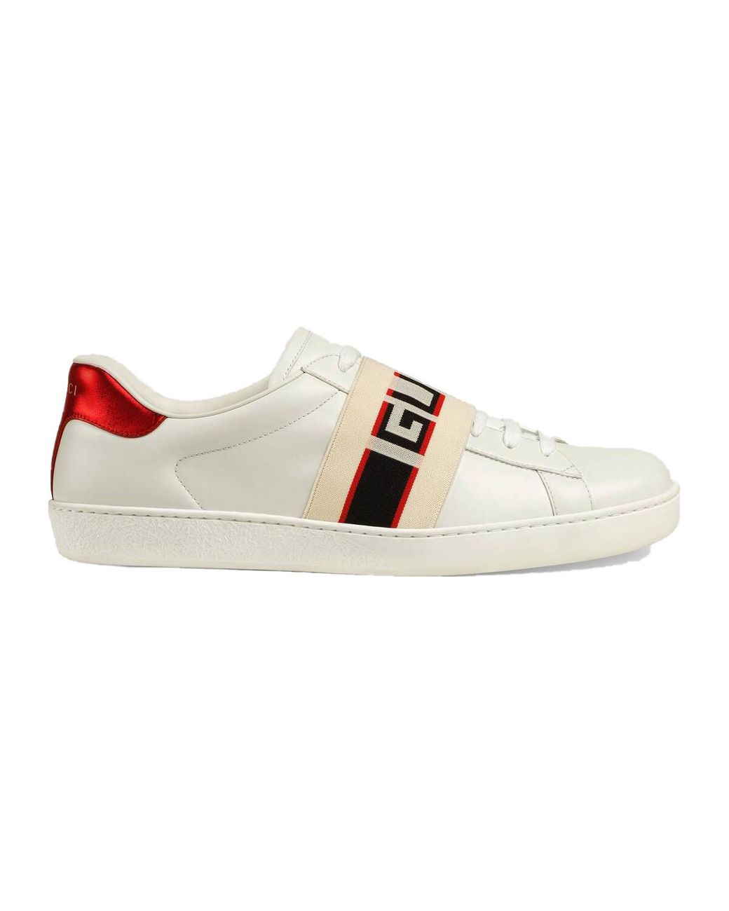 ace sneaker with gucci stripe black