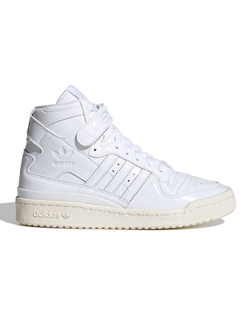 adidas Forum Mid Triple White Patent Leather (w) - Lyst