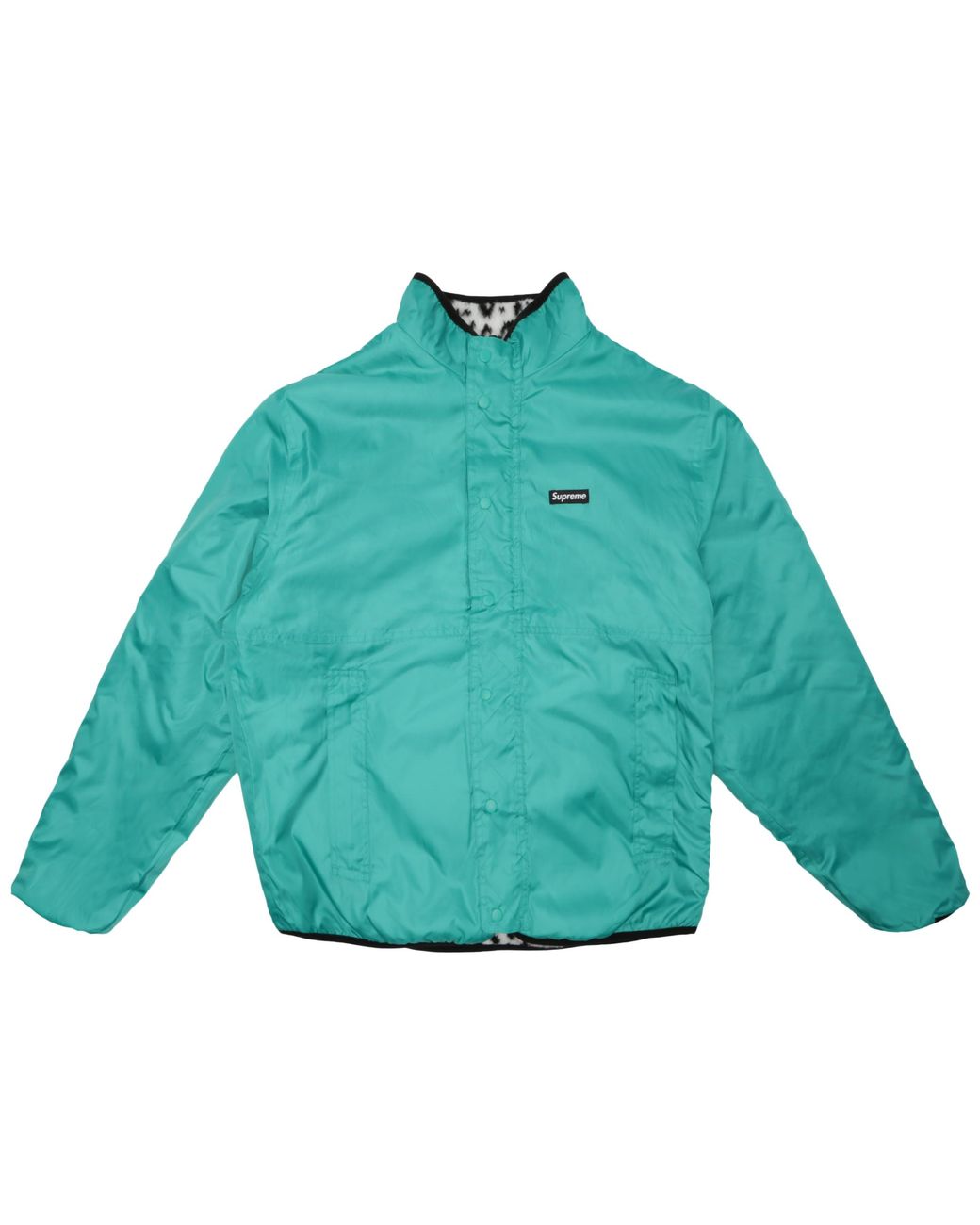 supreme leopard fleece reversible jacket