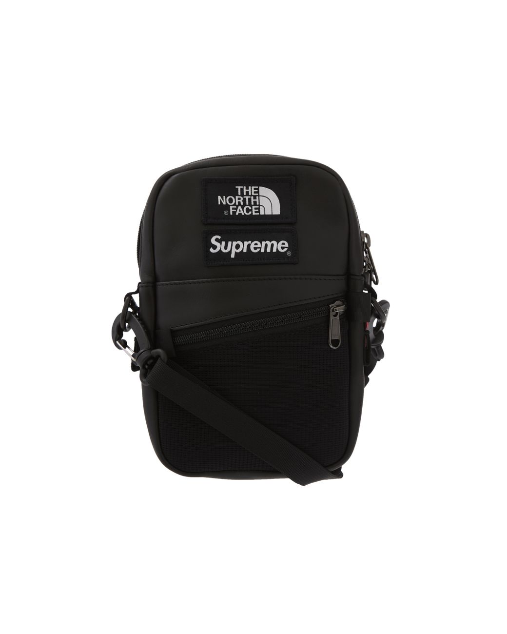 supreme the north face leather shoulder bag