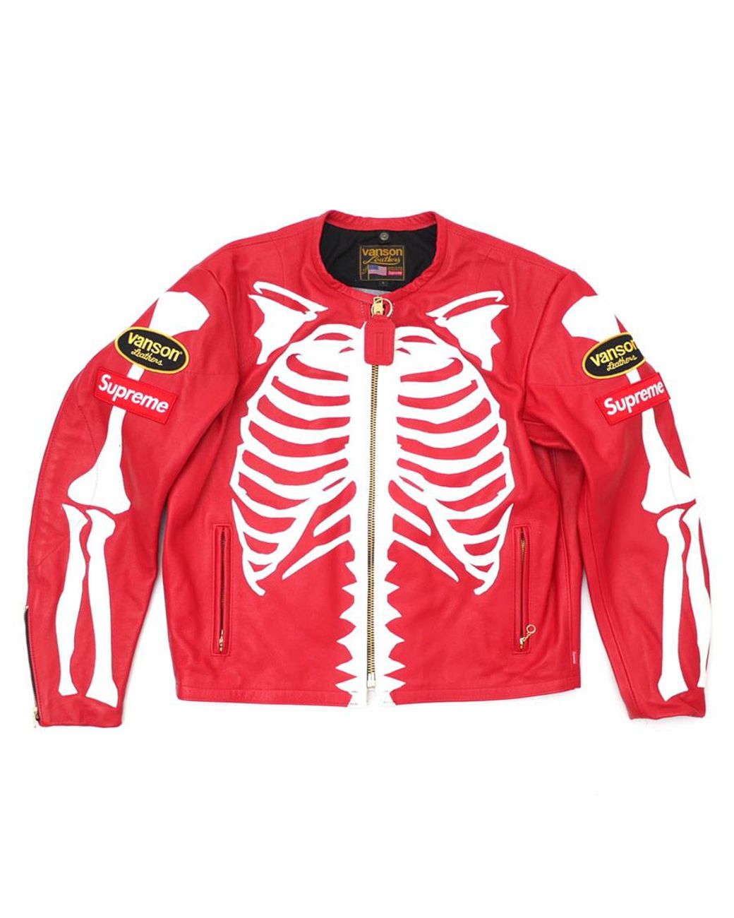Supreme Vanson Leather Bones Jacket Red In For Men Save 56 Lyst