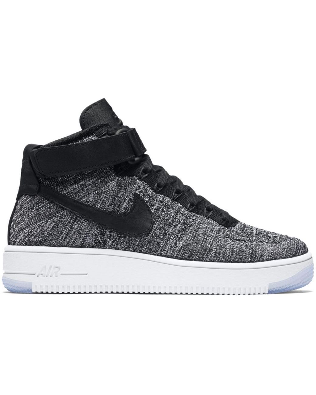 air force 1 mid flyknit oreo white