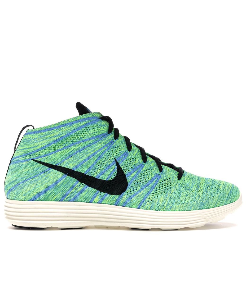 nike lunar flyknit chukka blue glow