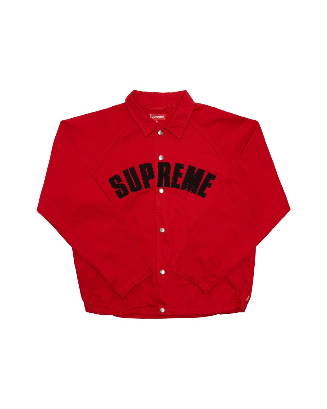 Supreme Snap Front Twill Jacket in Red for Men - Lyst
