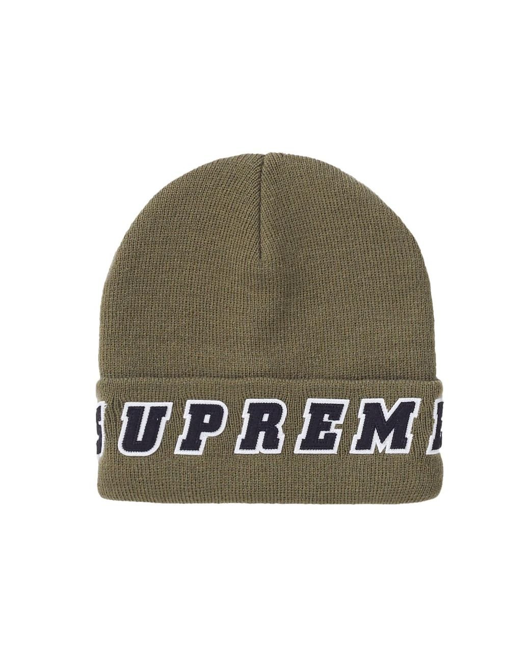 supreme felt logo beanie