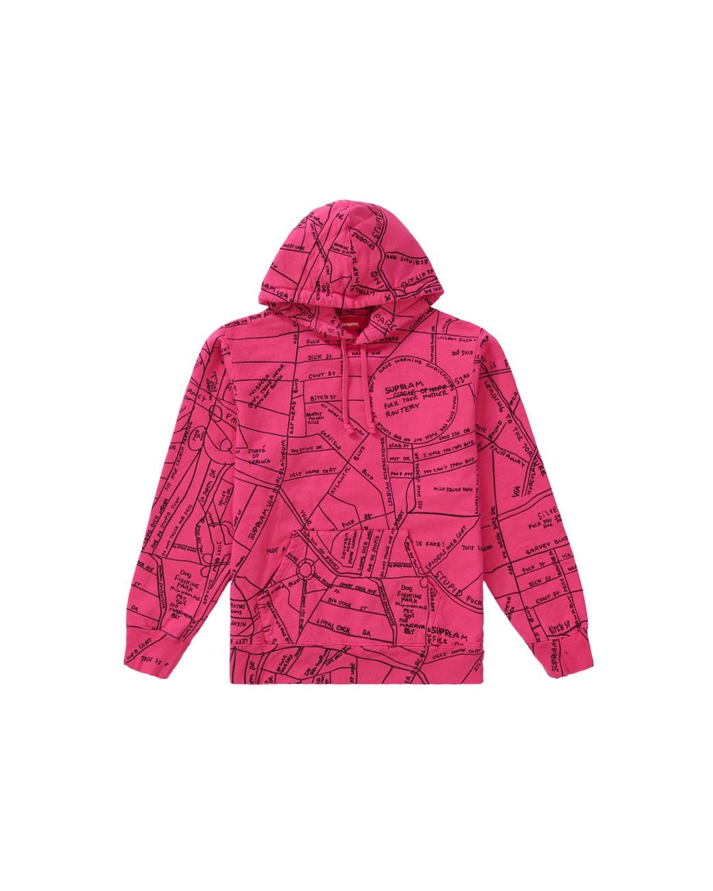 supreme map hoodie