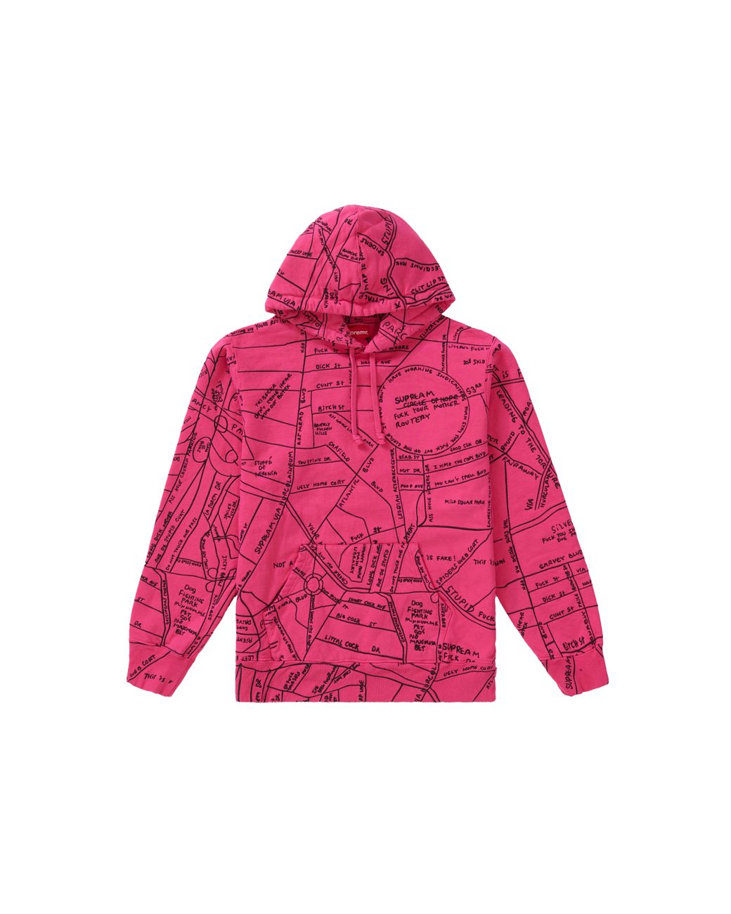 supreme gonz embroidered map hooded sweatshirt