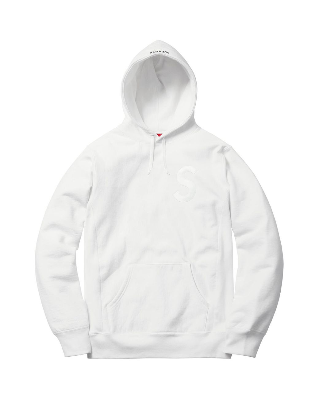 supreme s logo hoodie white