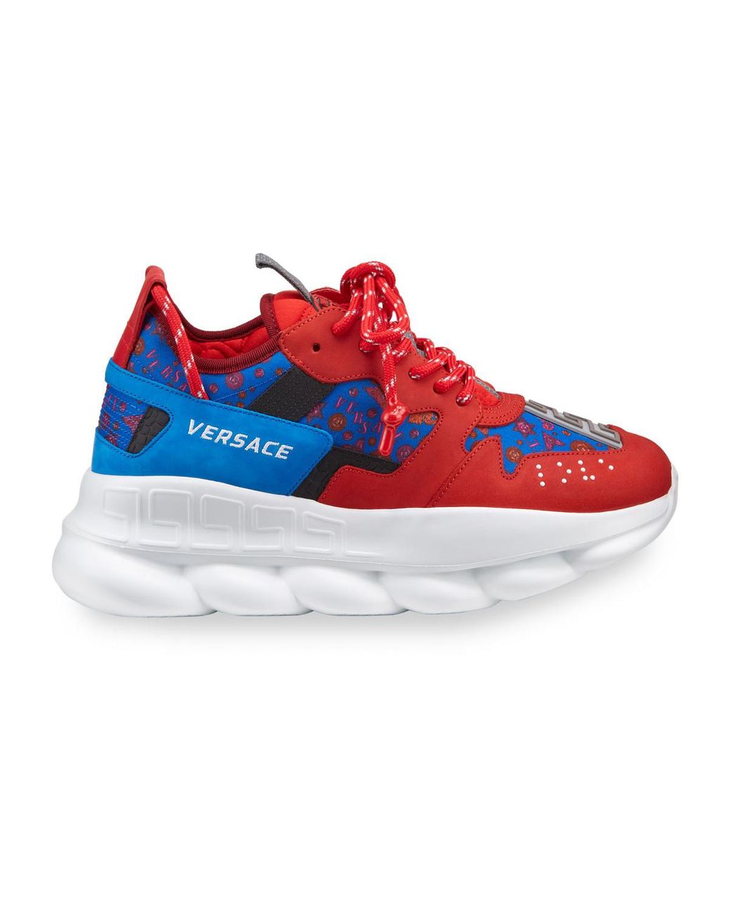 red and blue versace shoes