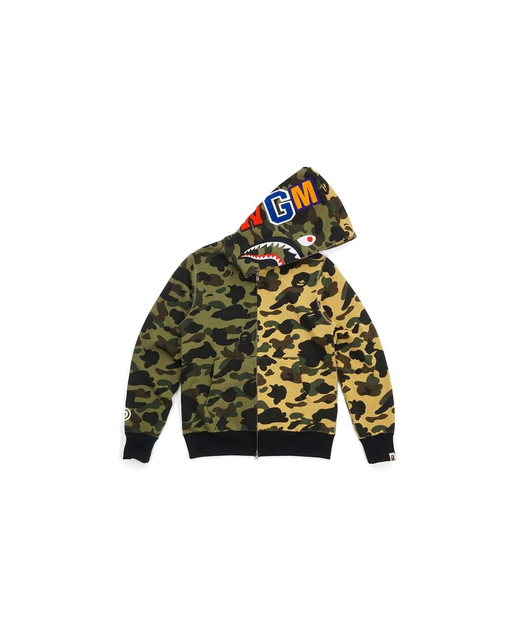 bape split camo hoodie