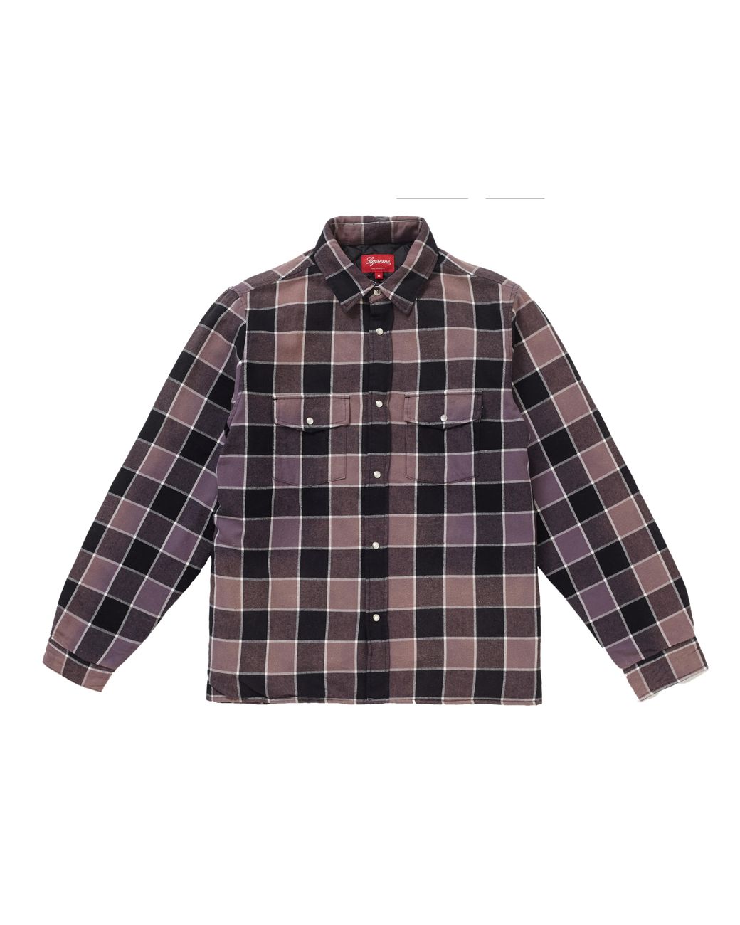 supreme quilted faded plaid shirt