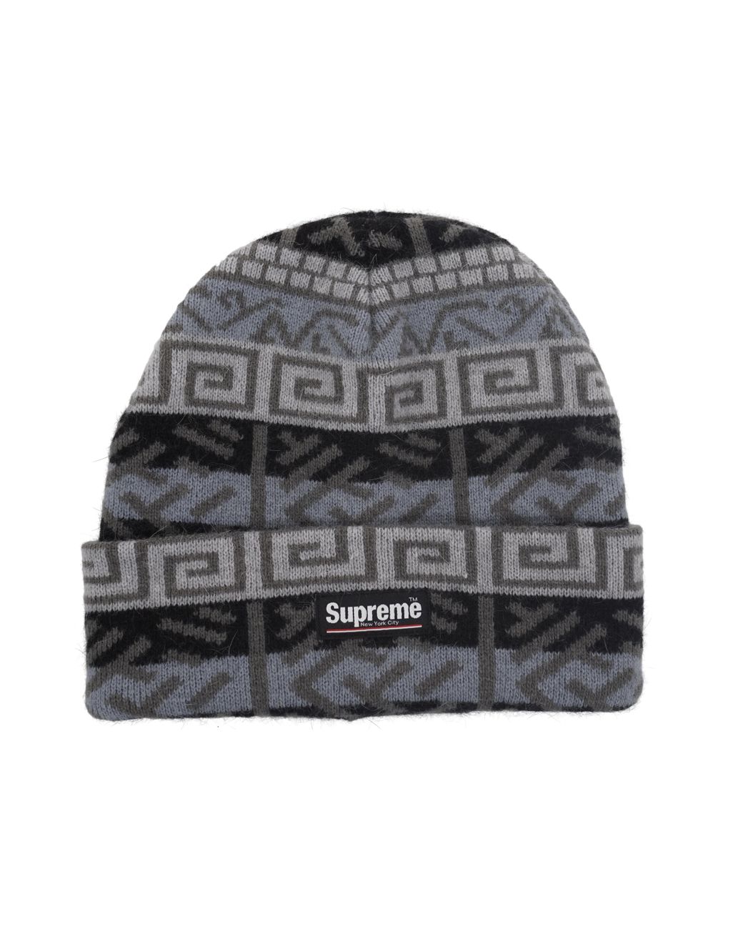supreme brushed pattern beanie