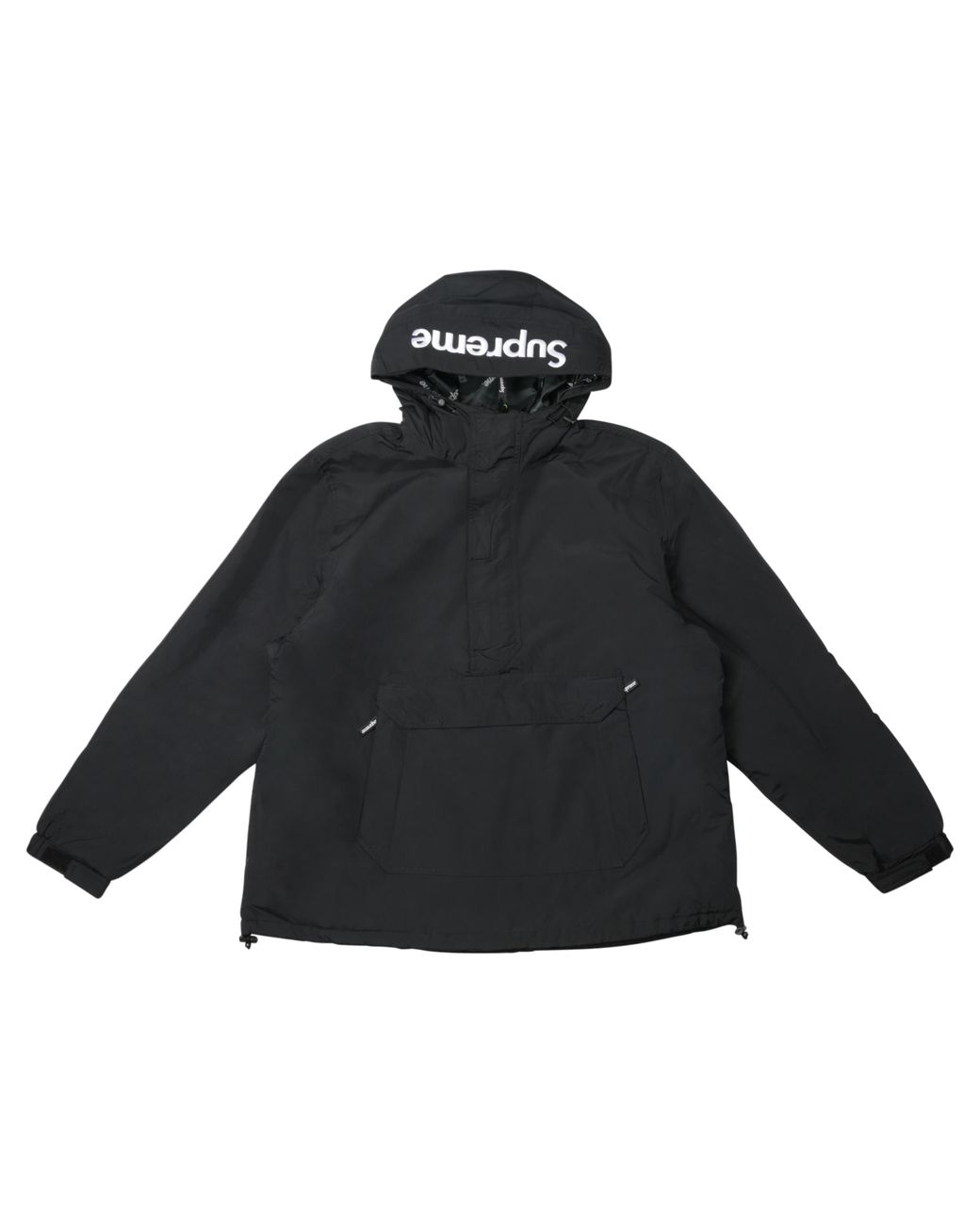 hooded logo half zip pullover