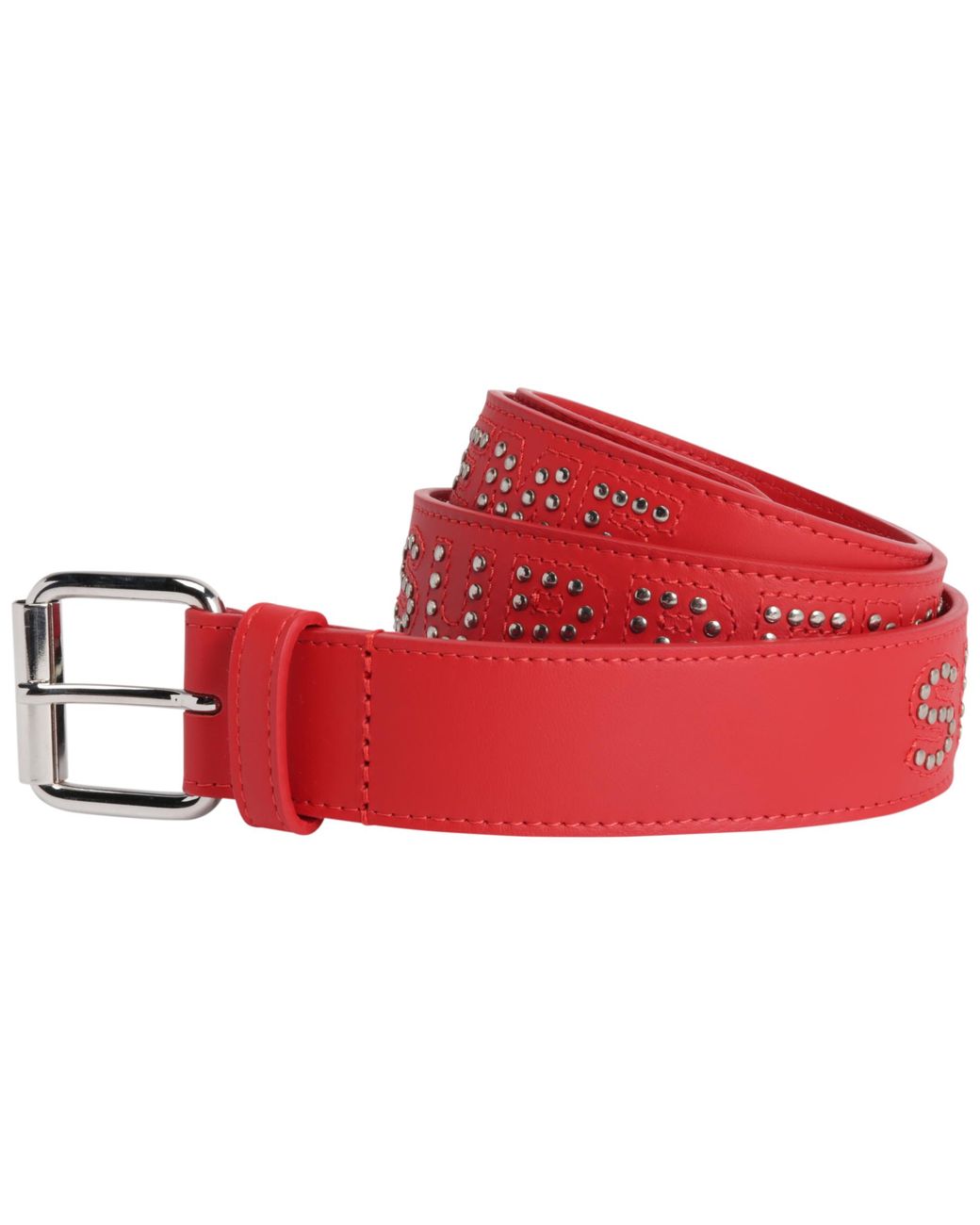 supreme faux snakeskin belt red