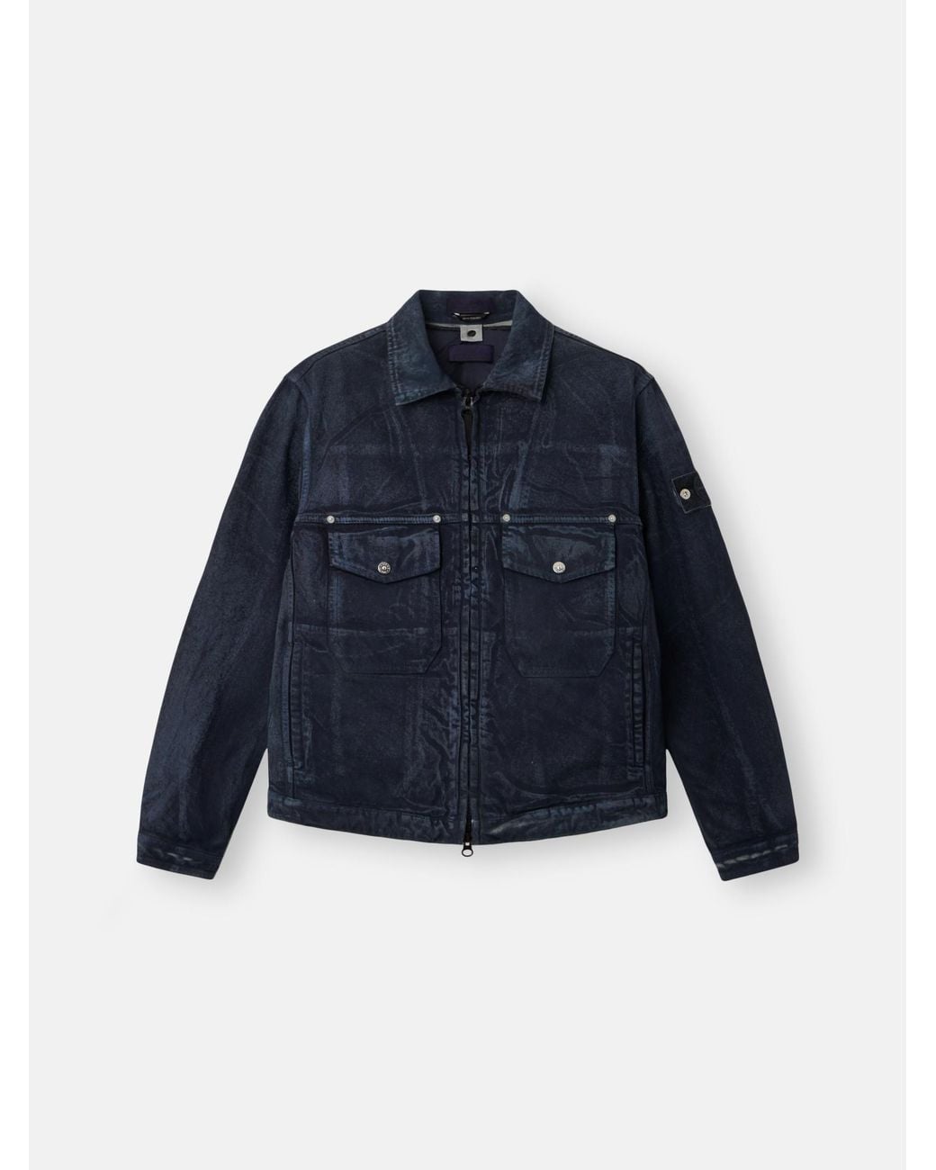 Stone Island Blue 4100002 Hand Sprayed Reflective Light Bull Denim-Tc for men