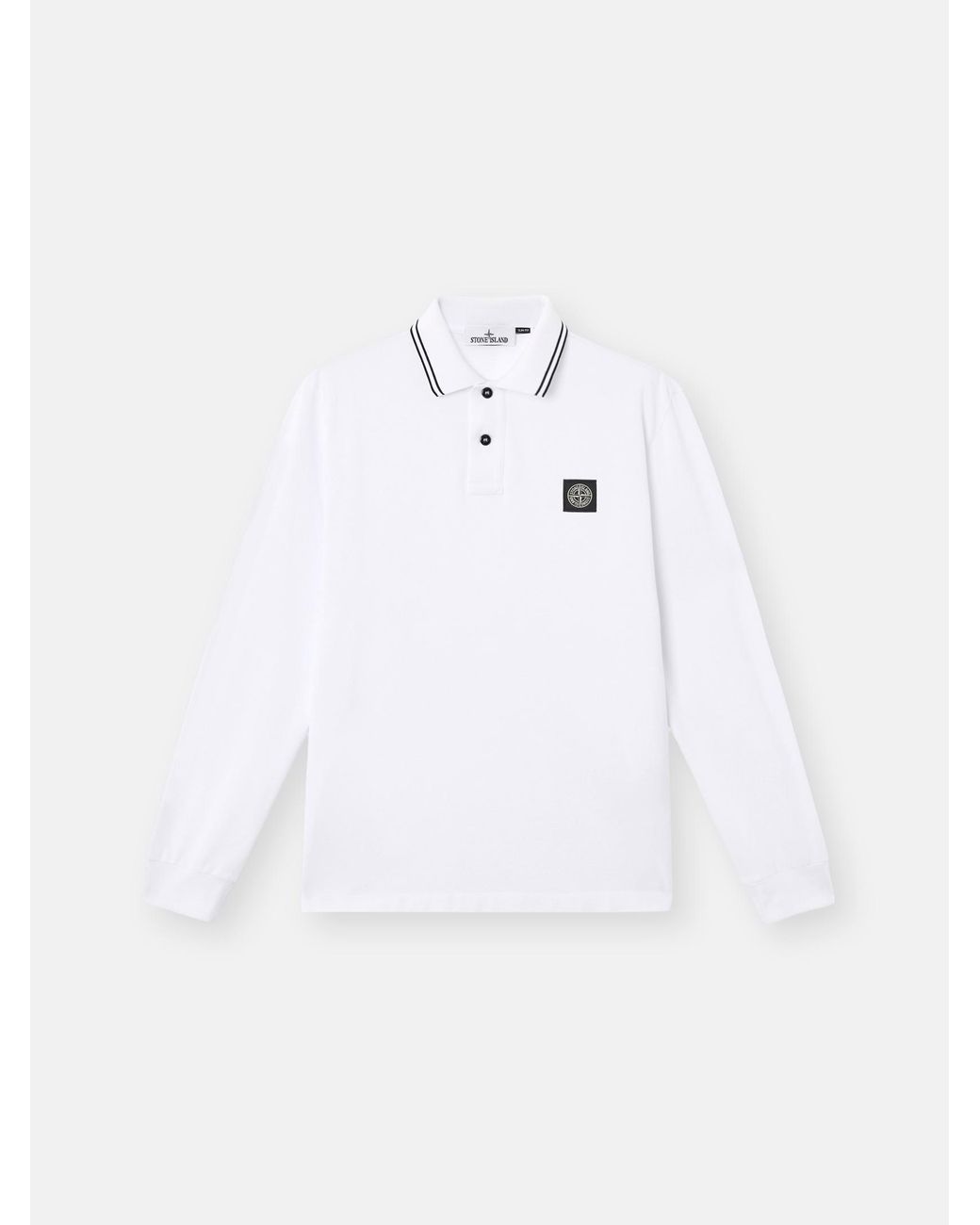 Stone Island White 2200012 Organic Cotton Piqué With Stretch for men