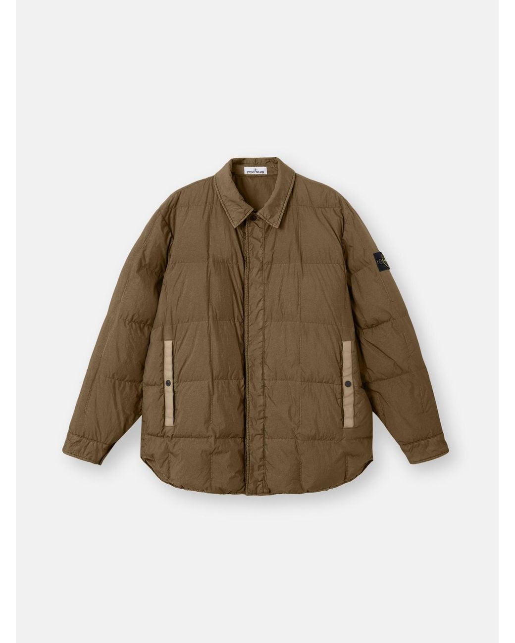 Stone Island Brown 4100033 Garment Dyed Crinkle Reps Ny for men
