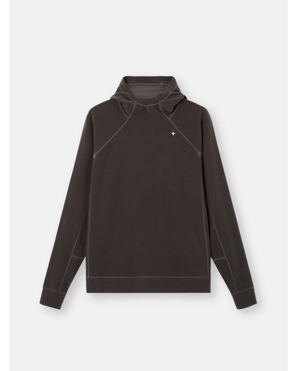 Stone Island Black 6100007 Chenille Effect Technical Fleece S. I. Stellina for men
