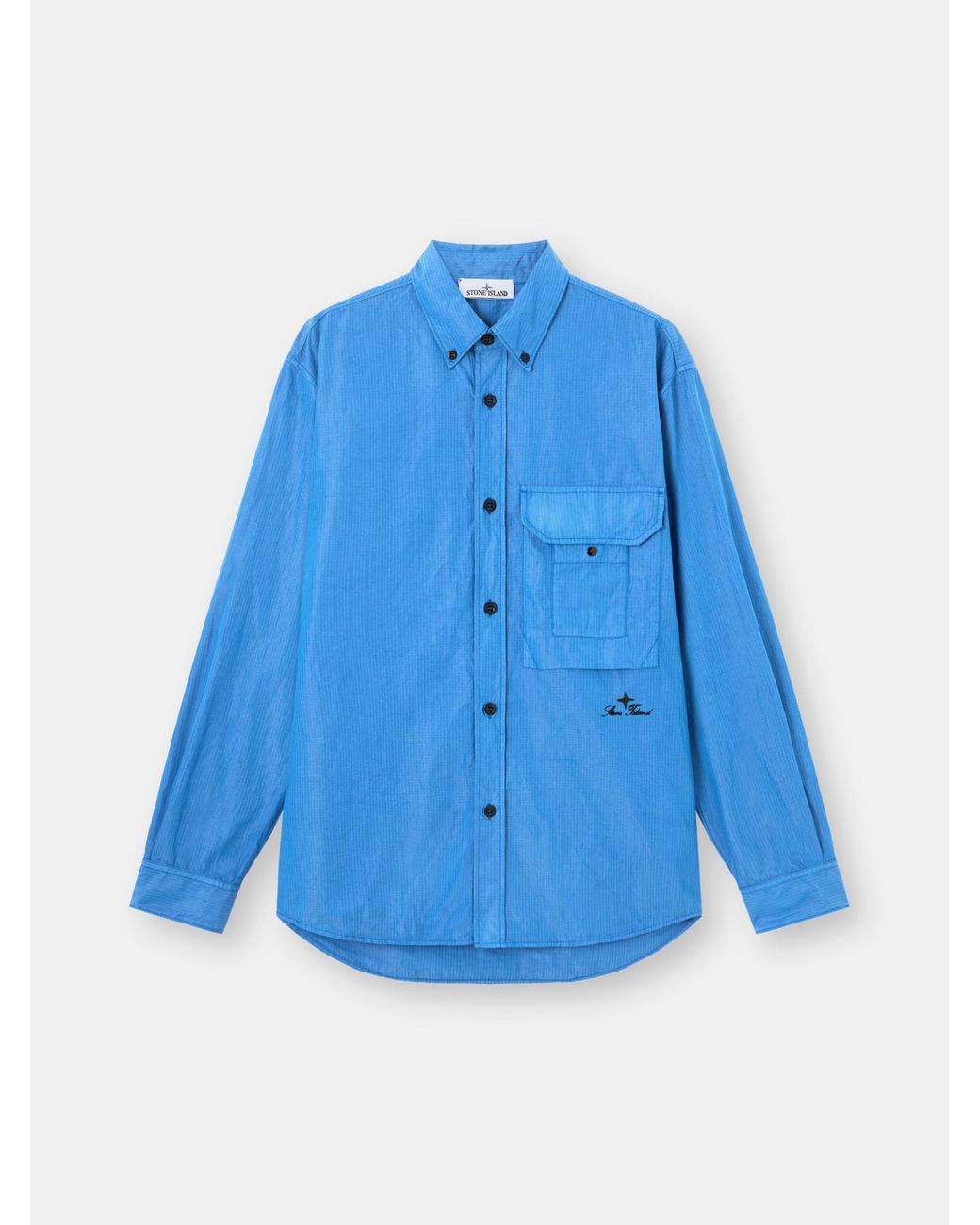 Stone Island 1100028 Cotton Nylon Micro Ripstop in Blue for Men | Lyst